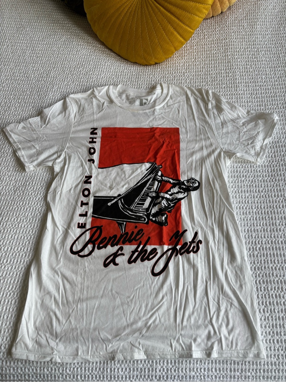 Elton John Bennie & the Jets Graphic Tee - White & Red